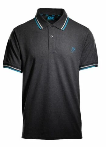 Ox Workwear Pique Polo Shirt Charcoal - Image 7